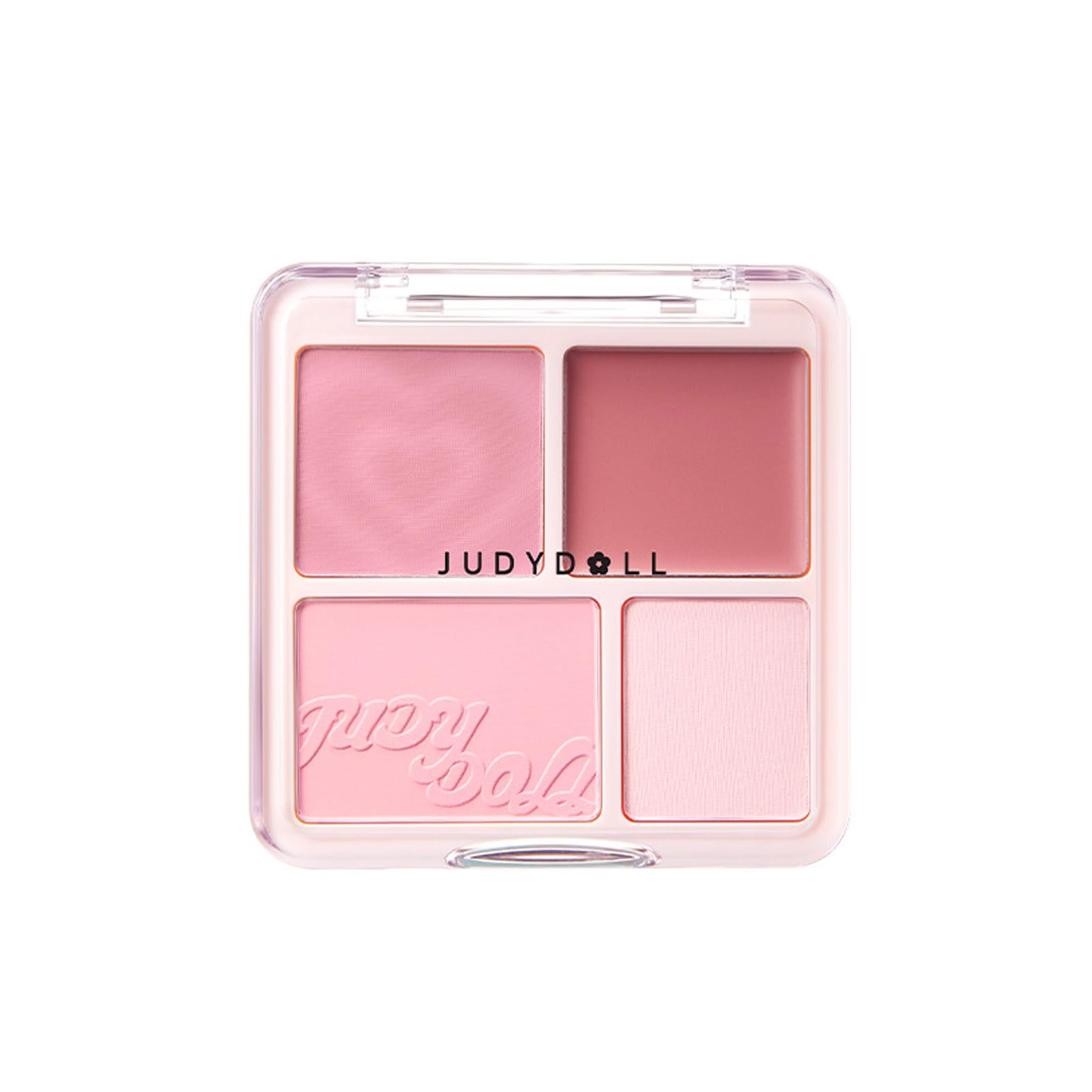 

Judy Doll 4-Color Powder Cream CheekHighlighter Set - Highly Pigmented, Popular Blush, Eyeshadow, and Lip Color Combined #03