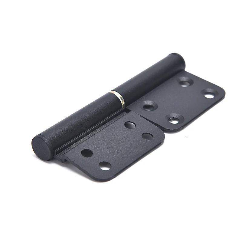 2PCS Aluminum door black flag hinge detachable 4 inch kitchen door hinges flag removable hardware toilet door removable hinge