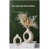Nordic Ceramic White Vase Ins Style Creative Flowerpot Flower Arrangement Simple High Sense Wholesale European Entry Lux