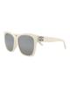 Balenciaga Sunglasses with Mirrored Asian BB0102SA and Gray Women's Lenses, Fit, 016, White, Silver,