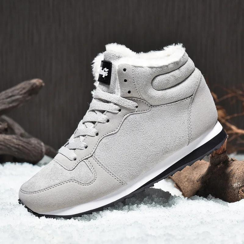 Fashion Winter Men Cotton Shoes Fashion Comfortable Mens Snow Boots Hot Sell Wear-resistant Non-slip Warm Couple Boots Botas Para Hombre