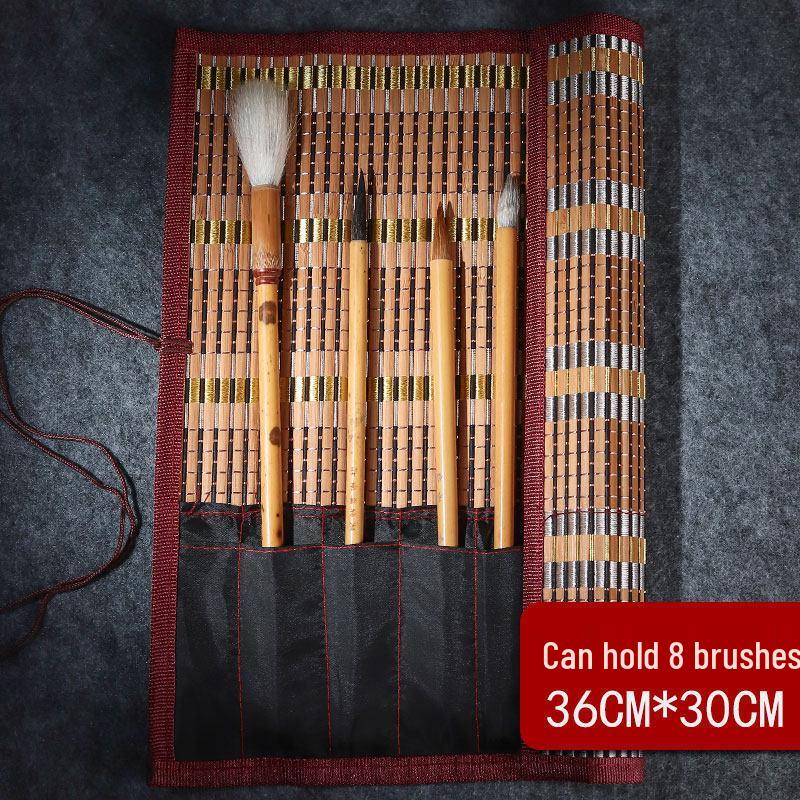 Ancient Style Bamboo Brush Pouch: Large Capacity, Multi-Specifications