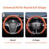 Convient pour Opel Housse de Volant Premium en Daim à Clipser, Antidérapante et Durable, Volant Rond et en Forme de D Disponibles
