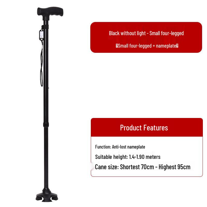 Yunxiang Retractable Non-slip Aluminum Walking Cane with LED Light