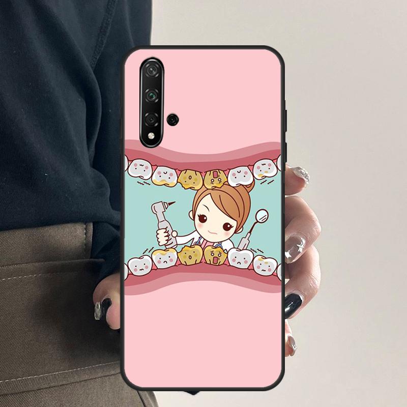 Cartoon Dentist Dental Teeth For Huawei Nova 9 10 SE 5T 12s 12i 11i Y91 Y90 Y60 Y70 Y72 Y61 P20 P40 P30 Lite P60 Pro Case