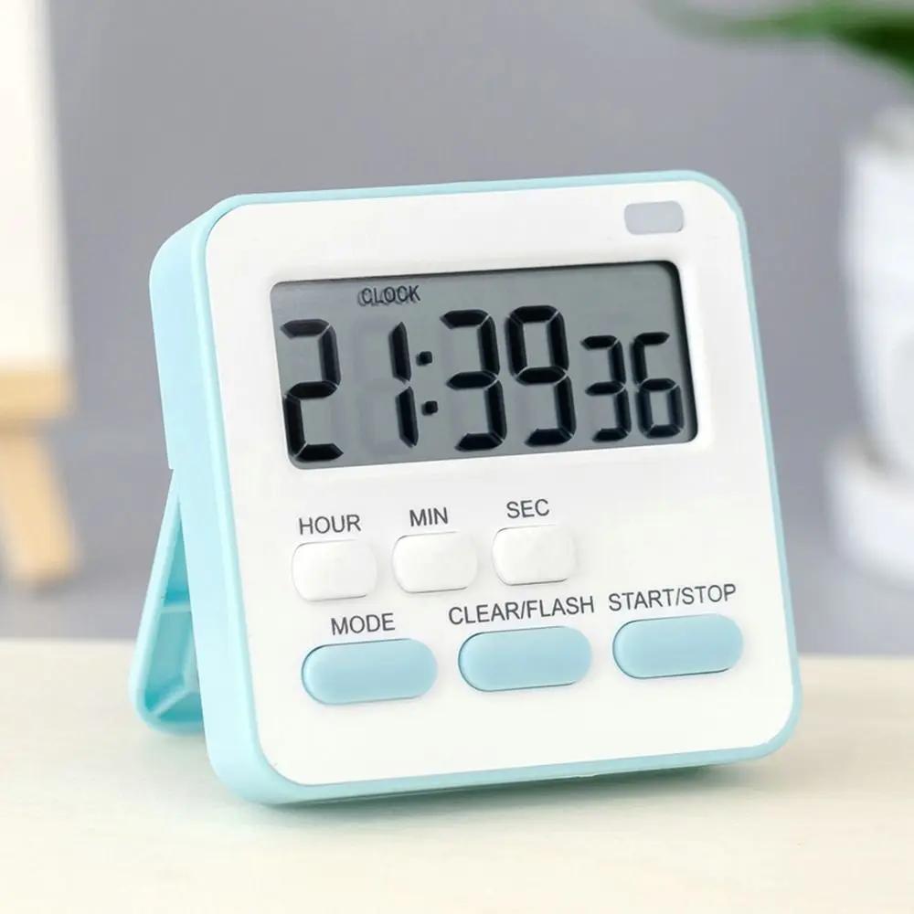 Adjustable LCD Display Desktop Egg Timer Digital Timer Stopwatch Kitchen Timer Electronic Alarm Clock