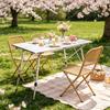 Camping Table, Outdoor Table with Adjusted Height, Folding Table