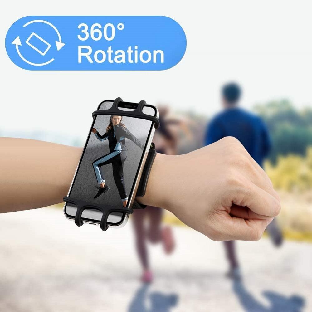 Running Wristband Phone Holder for iPhone 12 11 XR Samsung S10 S9 Plus 4.5-6.5 inch Universal Sports Armband Cell Phone Stand