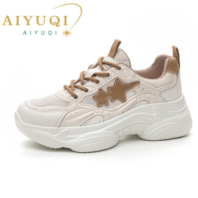 Fashion AIYUQI Sneakers Women Mesh Summer 2025 Breathable Women's Sneakers Casual Large Size 41 42 43 Platform Women's Shoes