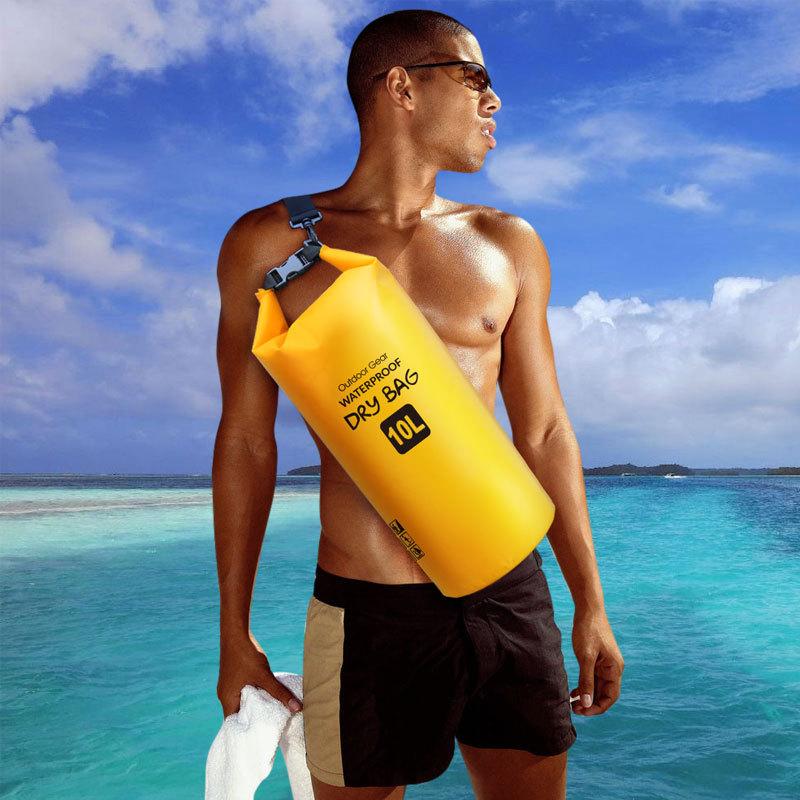 Waterproof Dry Bag Roll Top Swimming Rafting Storage Sack Floating Backpack for Kayak Boating Beach Camping