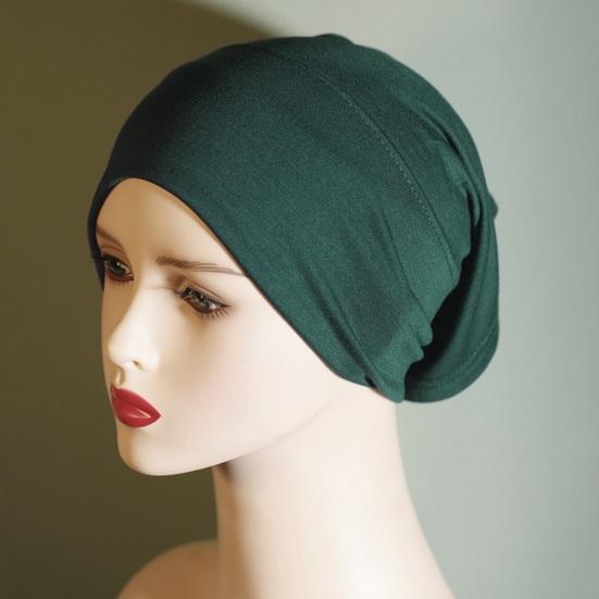 Headscarf Hat Mercerized Cotton Soft Breathable Wrinkle-Resistant Fabric Elastic Comfortable Fit Turban Hat Daily Wear