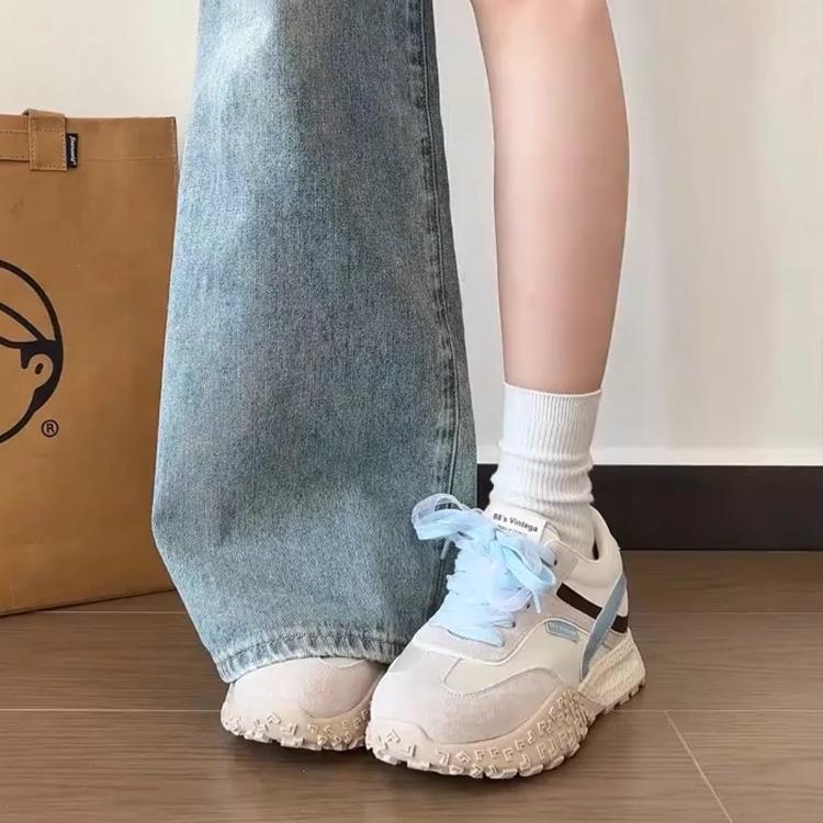 Inner height increase German training shoes women's 2025 spring platform small ballet style retro leather casual sports Forrest Gump shoes