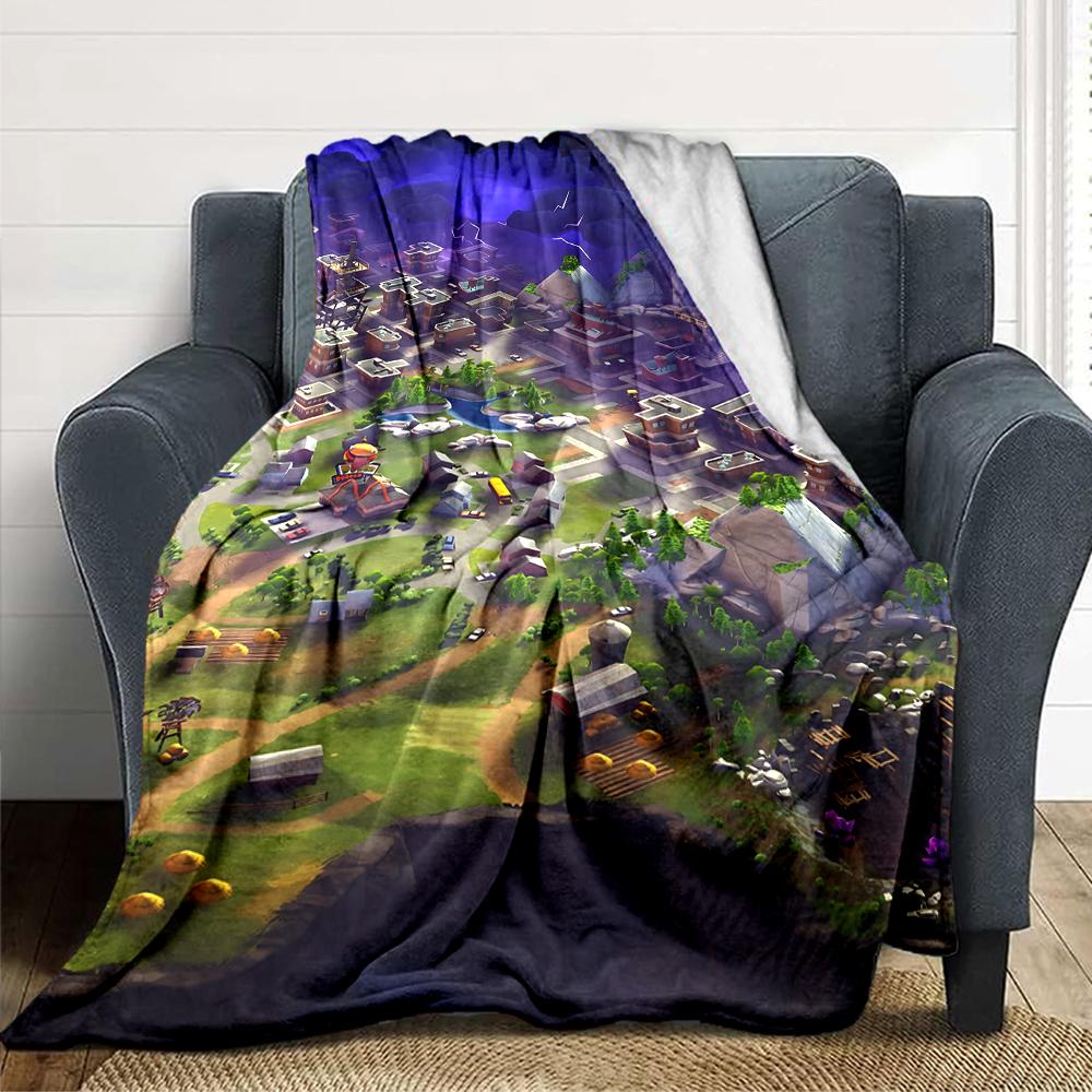 City Stormy Skies Blanket Soft Throw Blanket For Home Bedroom Bed Sofa Travel Office Solid Christmas Blanket