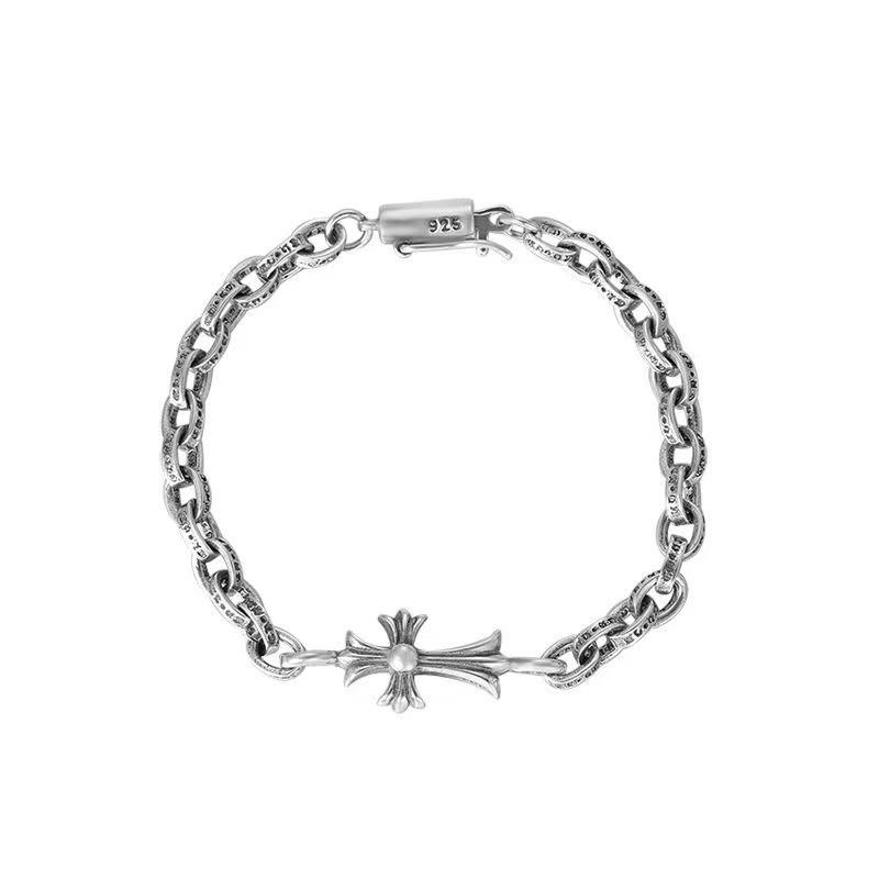 CH Cro Cross Letter Bracelet Men's and Women's Hipster Personality Punk Hip Hop Old Jewelry