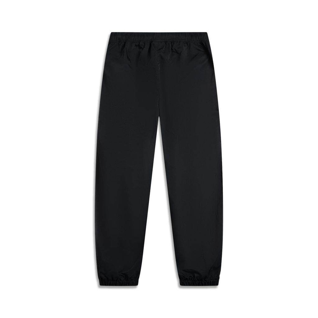 Li Ning Basketball Series Solid Color Mid Waist Comfortable Breathable Cuffed Casual Pants Men Bottoms Black AKXU639-2