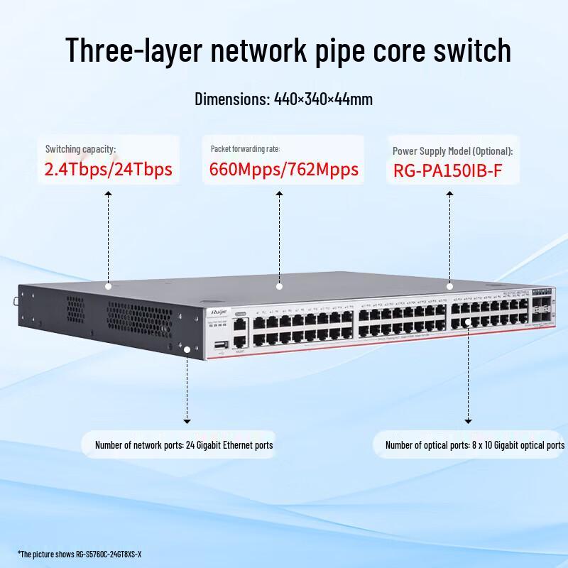 Ruijie RG-S5760C-24GT8XS-X Layer 3 Managed Switch