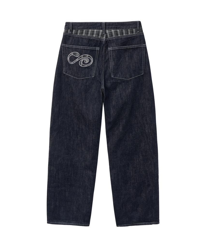 PARAKEET Plaid Combination Logo Denim (Indigo)