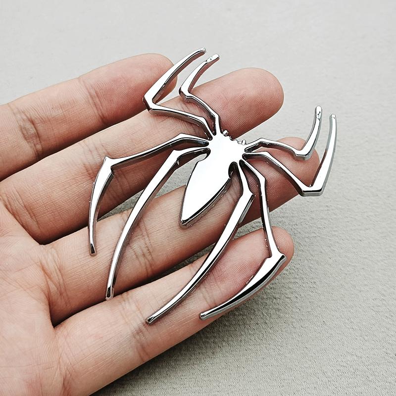 3D Metal Car Sticker Spider Bat Logo Chrome Badge Auto Emblem Decal Car Styling Decoration Auto Exterior Universal Accessories