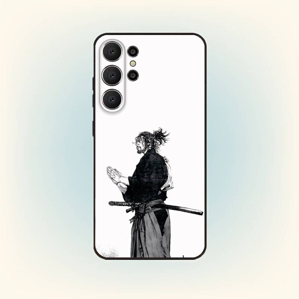 Vagabond M-Miyamoto M-Musashi Fodral För Samsung S26,S25,24,23,22,30,21,10,9,Ultra,Plus,Lite,Svart Mjukt Fodral