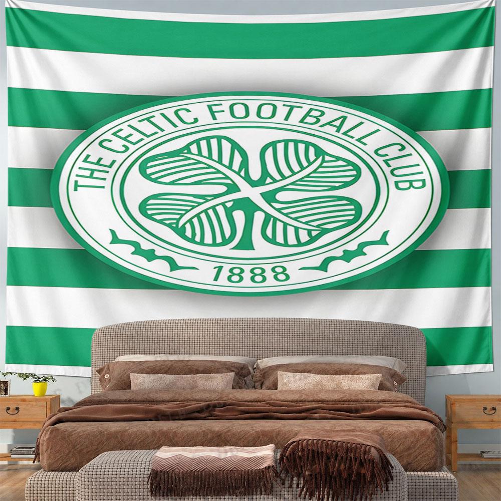 Celtic Football Club Logo Design Pattern Wall Hanging Tapestry Decorative Tapestry Home Decor for Bedroom and Living Room