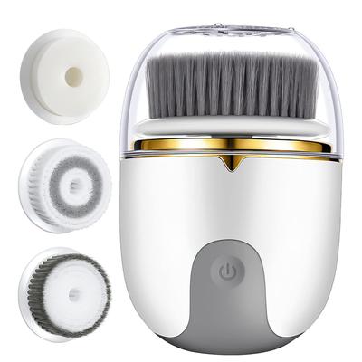 3 In 1 Ultrasonic Facial Cleanser Brush Electric Cleansing Face Brush 360 Rotate Automatic Brush Machine Deep Clean Beauty Tool