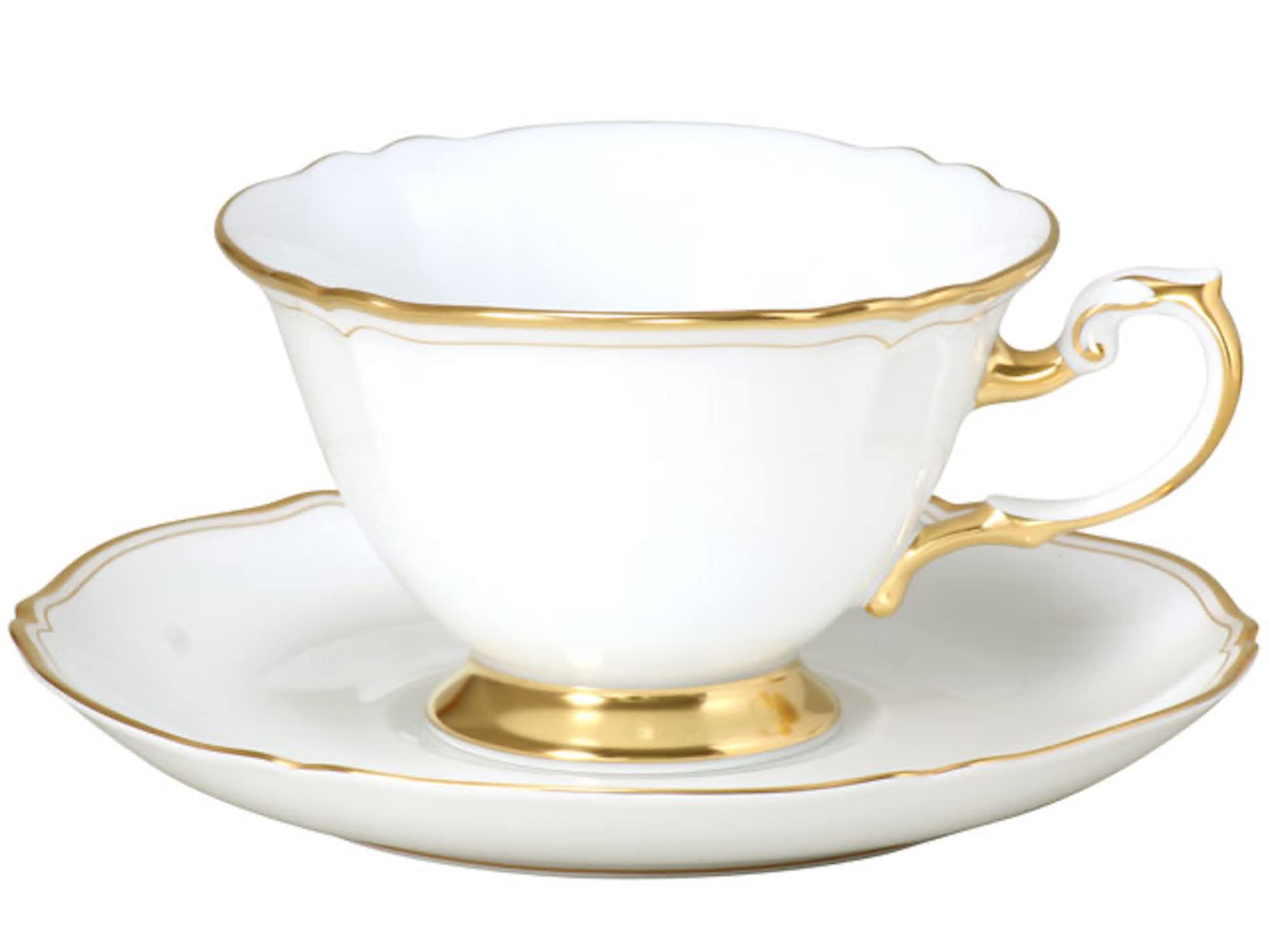 

Художественная керамика Окура, Чашка и блюдце «Шедевр Окура Белый», Кофе/Чай, Прибл.. 200 куб. см, Сделано в Японии, 70c/1111