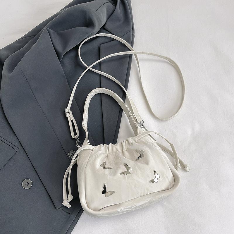 Chain Bucket Bag Women's 2025 New Niche Design Crossbody Bag Fashion Folded Bag