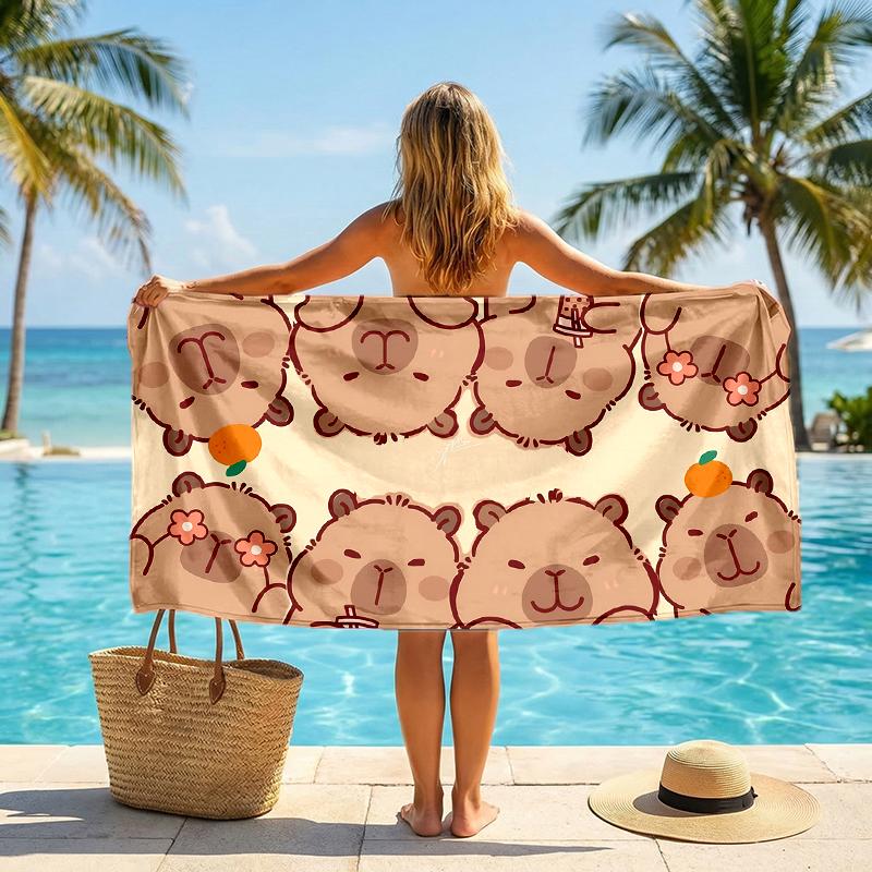 Kapibara Fashion Beach Towel: Ideal for Summer Adventures Soft, absorbent and quick drying suitable for swimming and bathing