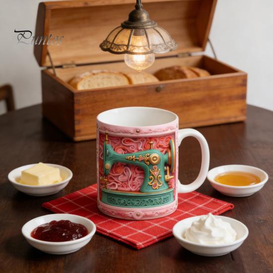 Personalized Accent Mug Crochet Ceramic Coffee Cup Yarn Hooks And Tools Design Knitting Mom Gift for Crocheting Moms Grandma Wife Daughter