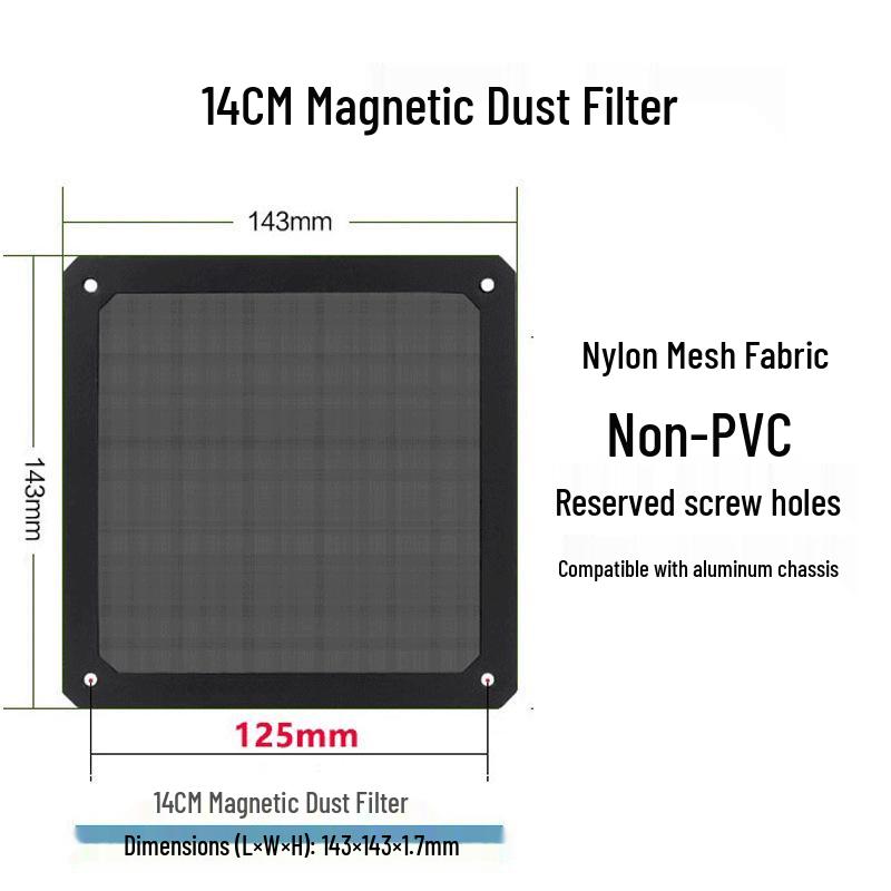 Magnetic PVC Fan Dust Filter Mesh Cover (8/9/12/24cm)