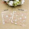 New 100PCS Cherry Blossoms Candy &Cookie Plastic Bags Self-Adhesive For DIY Biscuits Snack Baking Package Decor Kids Gift Su