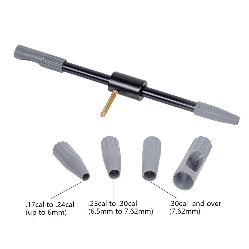 1Set Tactical Universal 17Cal .22Cal .30Cal Gun Bore Guide Cleaning Rifle Brush Clean Kit Hunting Accessories