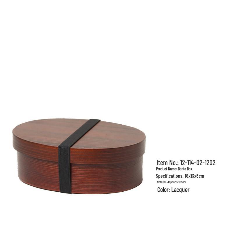 YFJY Japanese-Style Multi-Layer Wooden Bento Box for Students and Outdoor Picnics