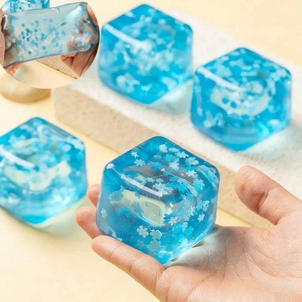 ##Soft Squishy Snowflake Ice Cubes Slow Rising Sensory Fidget Toy Ice Cubes Stress Relief Squeeze Toy Hand Exercise Calming Tool
