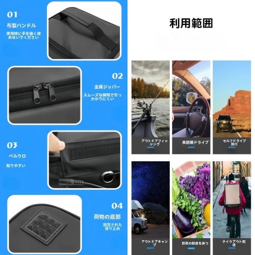 Iuseike Portable Oven, Portable Car Microwave Oven, Insulated Lunch Bag, USB Rechargeable, Heated Lunch Box, Food Warmer, Handbag, Meal Reheating, Ins