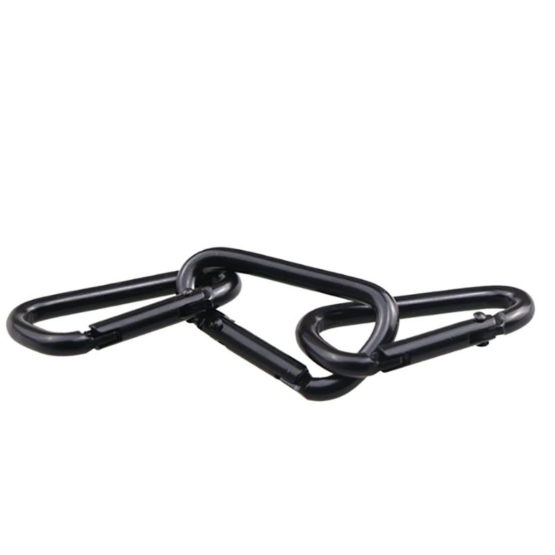 4 Pcs Heavy Duty Spring Snap Hook Small Mountaineering Buckle D Rings Clip Hook Climbing Carabiner Keychain Clip