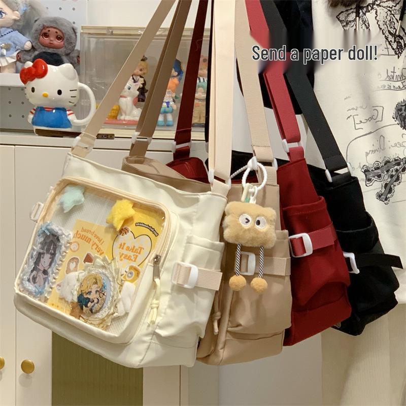 Preppy Itabag Large-Capacity Transparent Backpack/Crossbody Bag for Fashionable Girls