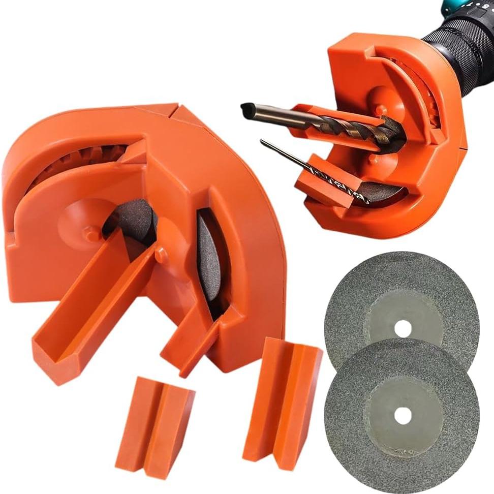 

Multi-function Electric Drill Bit Sharpener Tool with 2 Grinding Wheels All Bits(5/64 - 5/8 ) for HSS Metal Masonry & Carbide (8300 r/min) помаранчевий