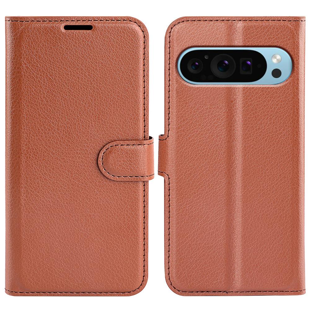 For Google Pixel 9/Pixel 9 Pro PU Leather Phone Case Litchi Texture Shockproof Cell Phone Back Cover