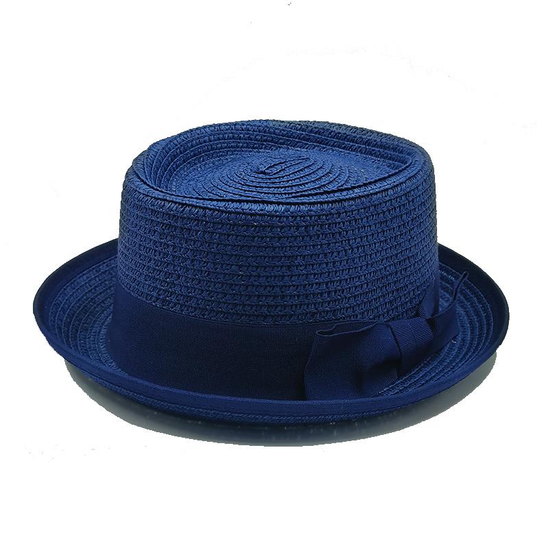 Sombrero Porkpie clásico sombrero porkpie de paja para hombres mujeres sombrero ala plana fedora sombrero de sol de rafia trilby de verano sombrero de jazz sombrero de fieltro vintage
