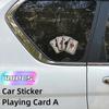 Reflective Car Stickers Playing Card a & Poker Monster Hat Design Multipurpose Vehicle Decals for Styling