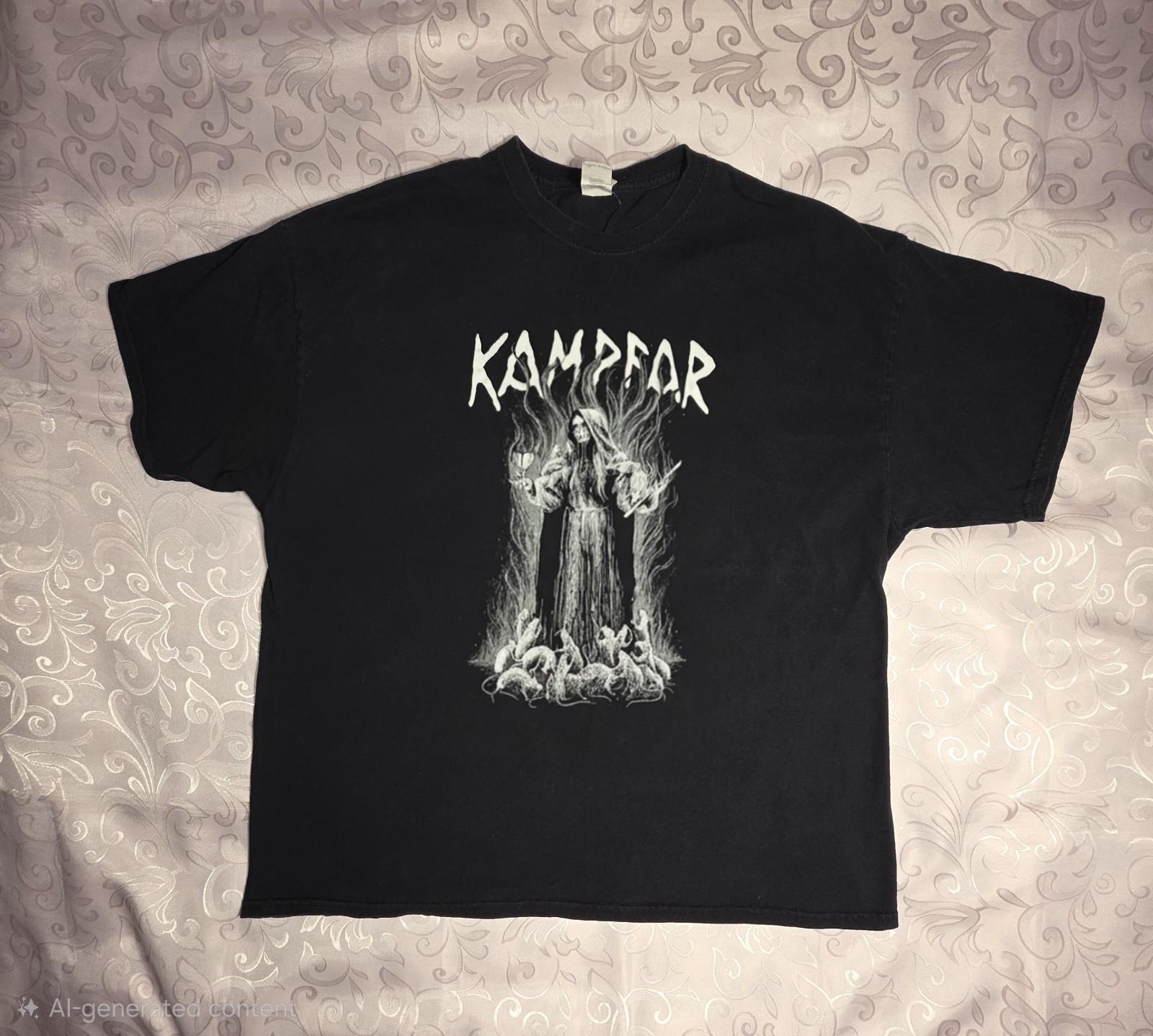 Kampfar Exclusive Design Adult 2XL XXL Tshirt Taake Helheim Enslaved Black Metal Unisex T-Shirt L