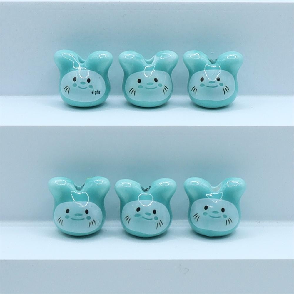 Niedliche kleine Kaninchen glasierte Keramikperlen für DIY Schmuck und Accessoires