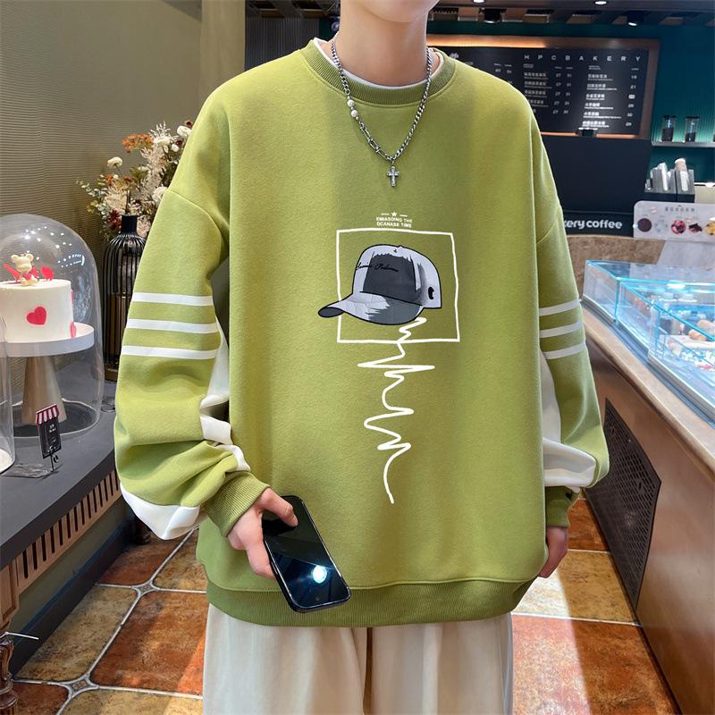 Spring and Autumn Teen Crew Neck Sweater Older Children's Men's Loose Top