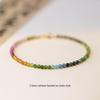 2mm Faceted Tourmaline Gemstone Bracelet for Women - Exquisite Brazilian Natural Crystal Jewelry