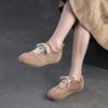 Spring Candy Color Comfortable Casual Trainer First Layer Cowhide Lace Up Women Shoes