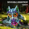 Non-Toxic Moc Mechanical Colorful Owl Model Building Block City Creative Desktop Ornaments Animal Bricks Educational Toys Kids Adults Gift