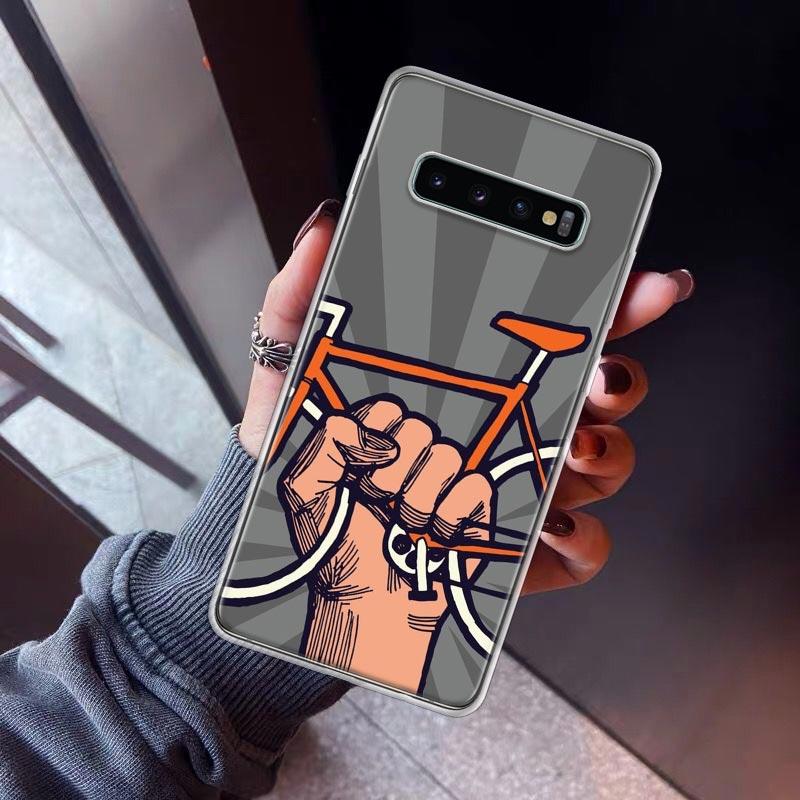 BIKE Cycling Art Phone Case For Samsung Galaxy S26 S25 Edge S24 S23 Ultra S22 Plus S21 S20 FE Soft TPU Back Cover Funda Galaxy S