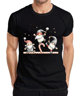 Christmas Elf Candy Cane Cute Funny Gift Xmas Mens T-Shirt-