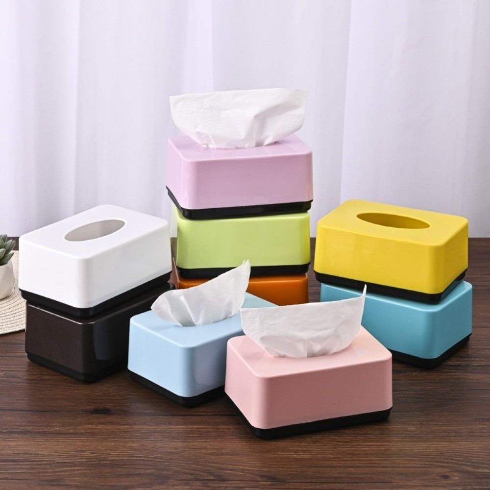 Plastic Napkin Holder Solid Color Paper Towel Box New Tissue Case  Home Use